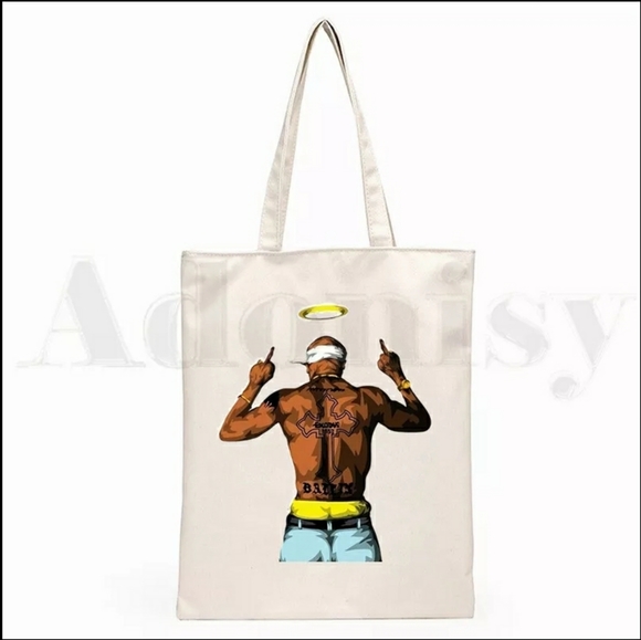 Tupac Canvas tote bag - Picture 2 of 4